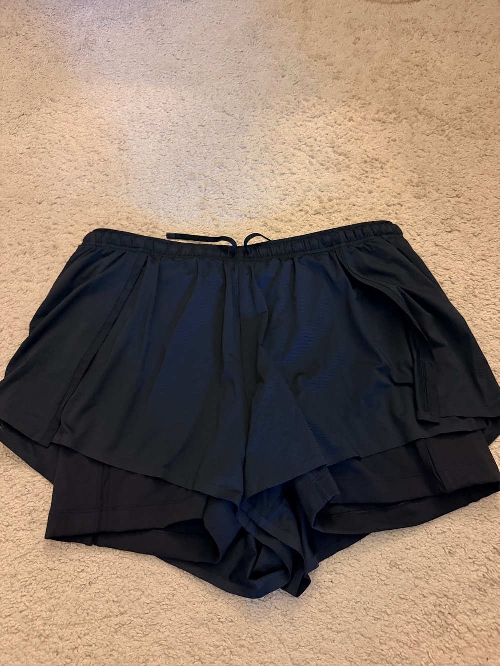 lululemon athletica Black 2 in 1 running HR short
